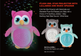 Plush Owl Star Projector with Lullabies Music